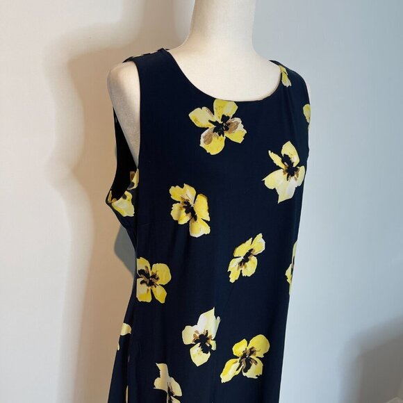 Tommy Hilfiger Navy Floral Sleeveless Dress size 12 - Picture 3 of 4